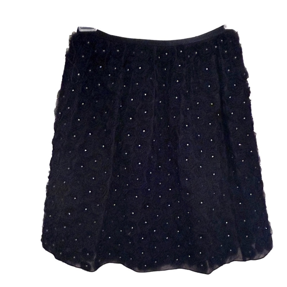Robbi & Nikki silk roses and diamonds  black Mini skirt Designer, Art - Picture 2 of 9